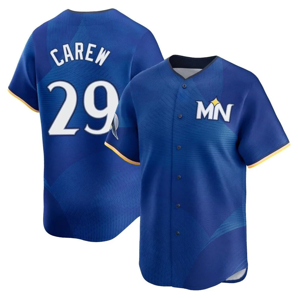 CBdoa M.Twins #29 Rod Carew Player Royal City Connect Limited Home Stitched Jerseys