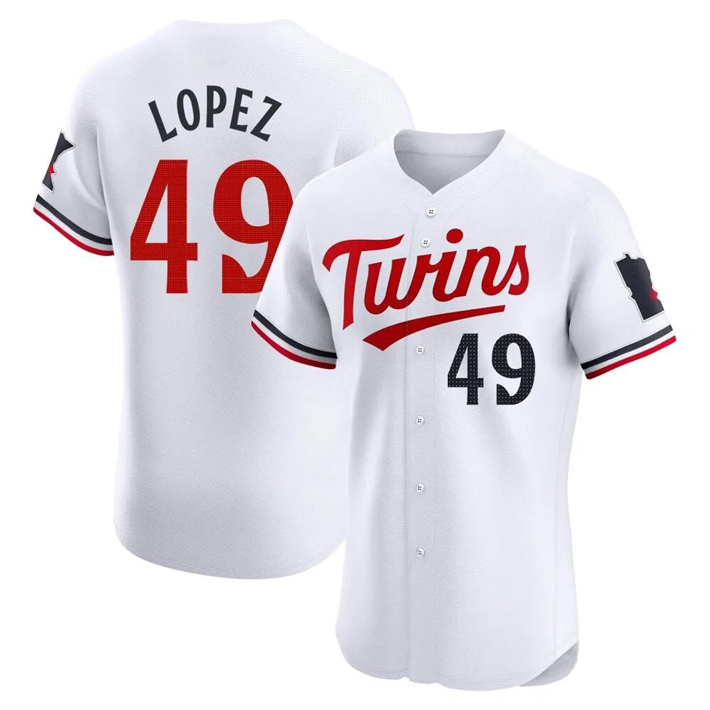 CBdoa M.Twins #49 Pablo Lopez Player White Home Limited Elite Stitched Jerseys