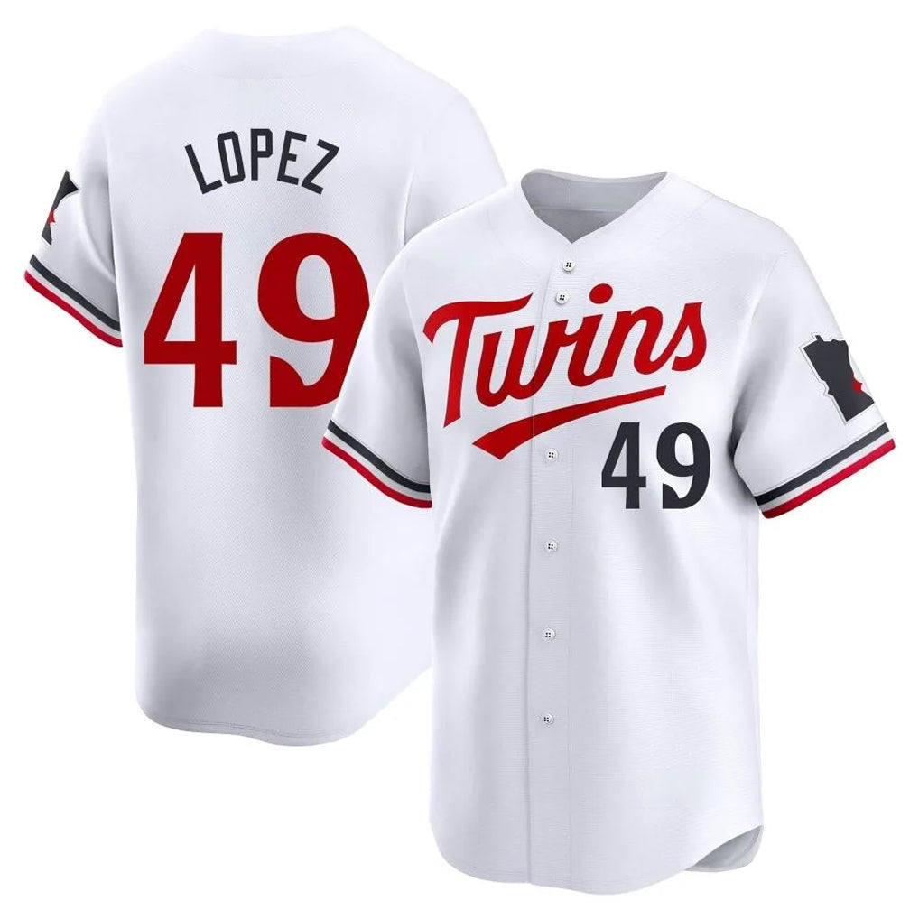 CBdoa M.Twins #49 Pablo Lopez Player White Home Limited Stitched Jerseys