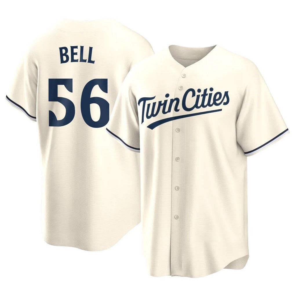 CBdoa M.Twins #56 Josh Bell Player Cream Game Limited Home Stitched Jerseys