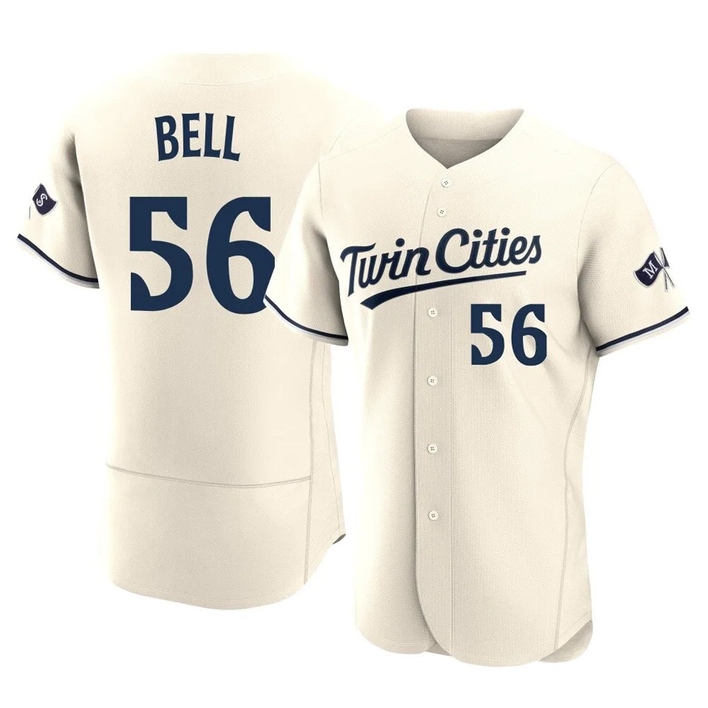 CBdoa M.Twins #56 Josh Bell Player Cream Home Limited Elite Stitched Jerseys