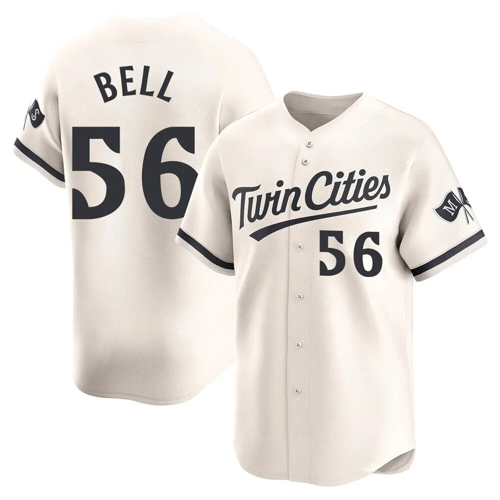 CBdoa M.Twins #56 Josh Bell Player Cream Home Limited Stitched Jerseys