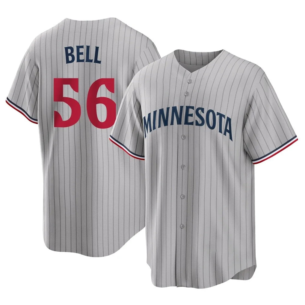 CBdoa M.Twins #56 Josh Bell Player Gray Game Limited Home Stitched Jerseys