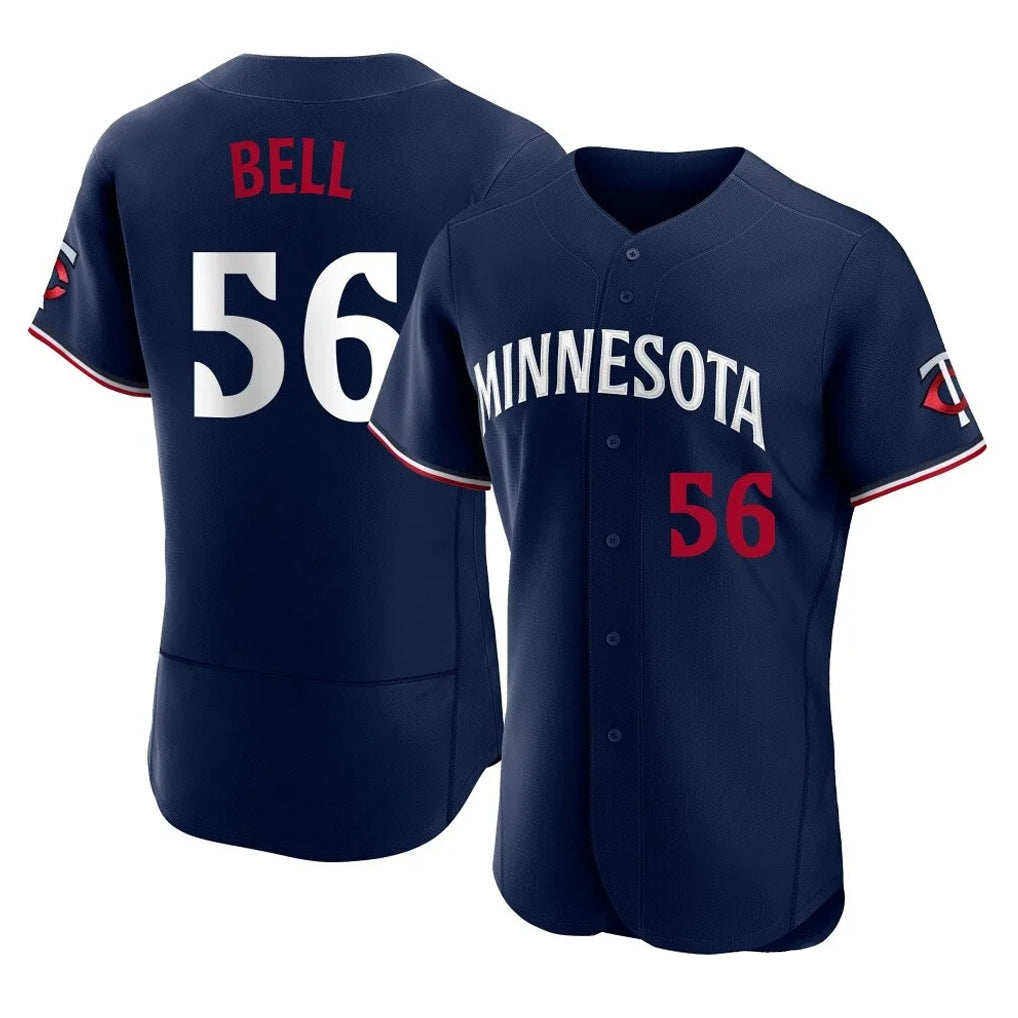 CBdoa M.Twins #56 Josh Bell Player Navy Replica Home Limited Elite Stitched Jerseys