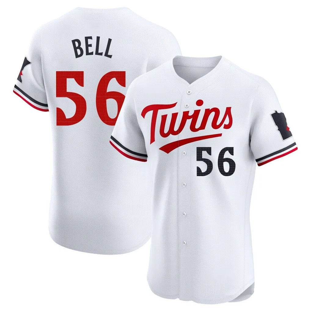 CBdoa M.Twins #56 Josh Bell Player White Home Limited Stitched Jerseys