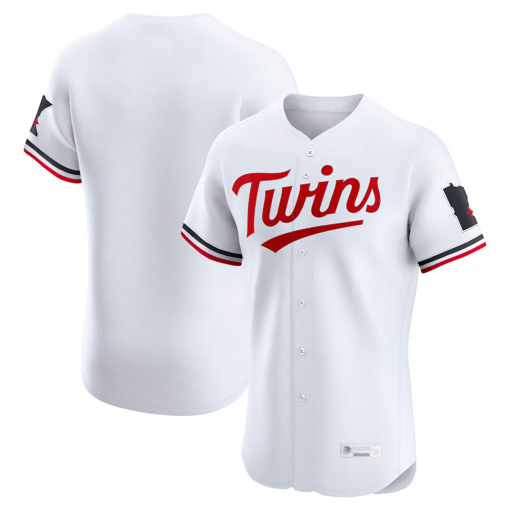 CBdoa Minnesota Twins Blank Player White Home Limited Elite Stitched Jerseys