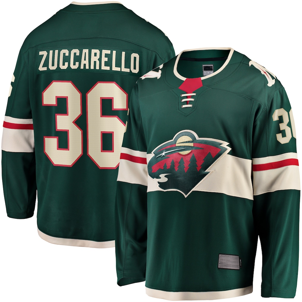 CBdoa M.Wild #36 Mats Zuccarello Green Team Color Breakaway Player Jerseys