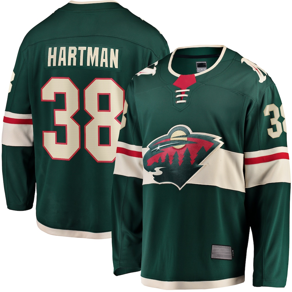 CBdoa M.Wild #38 Ryan Hartman Green Home Breakaway Player Jerseys