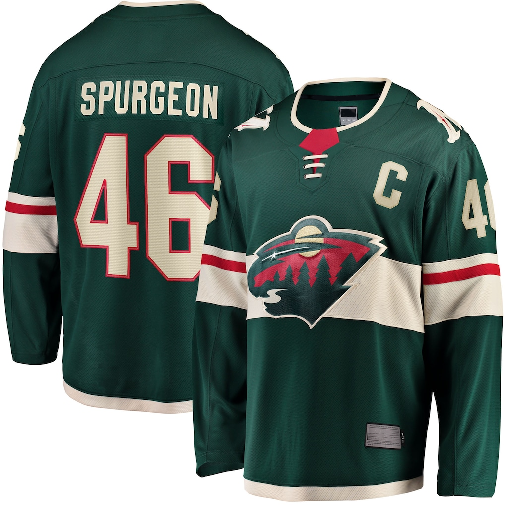 CBdoa M.Wild #46 Jared Spurgeon Green Home Breakaway Player Jerseys
