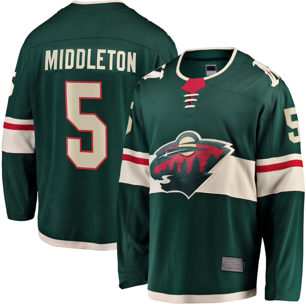 CBdoa M.Wild #5 Jake Middleton Green Home Breakaway Player Jerseys