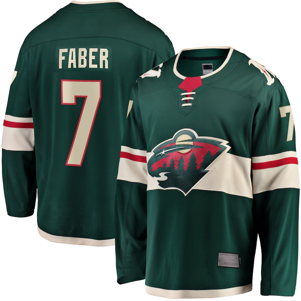 CBdoa M.Wild #7 Brock Faber Green Home Breakaway Player Jerseys