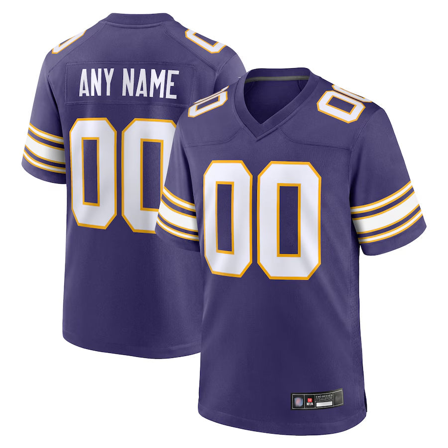 CBdoa Custom MN.Vikings Secondary Alternate Game Stitched Jerseys