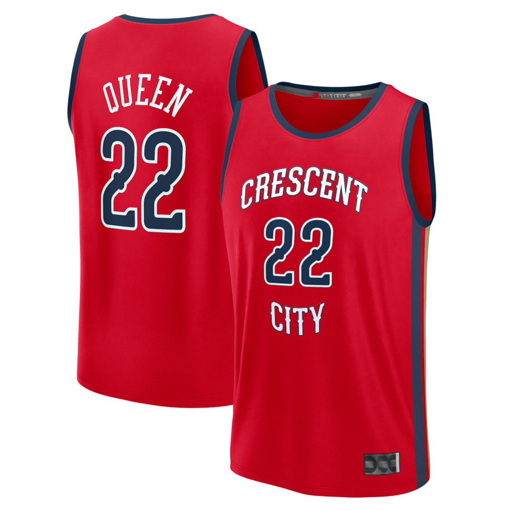 CBdoa NO.Pelicans #22 Derik Queen Red Fast Break Replica Player Stitched Jerseys- Statement Edition