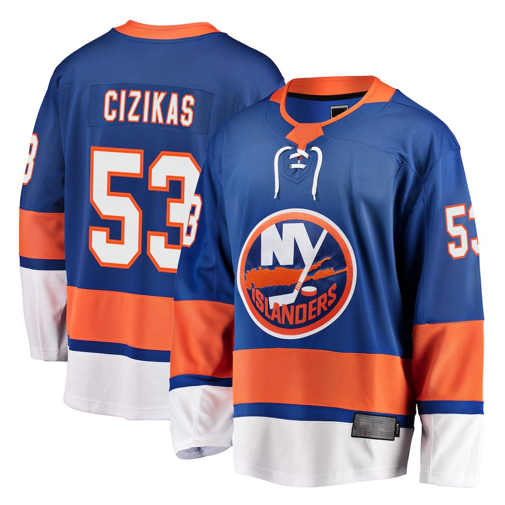 CBdoa NY.Islanders #53 Casey Cizikas Royal Breakaway Player Jerseys