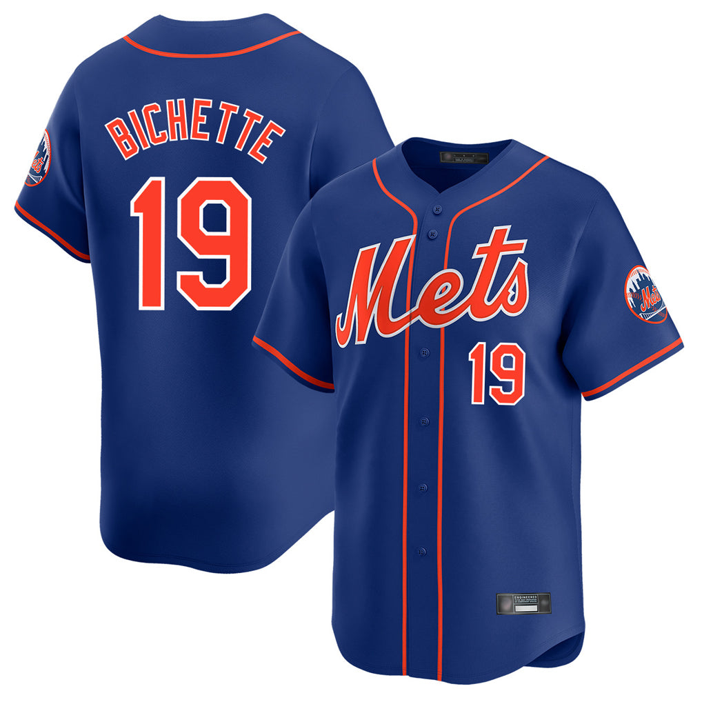 CBdoa NY.Mets #19 Bo Bichette Player Royal Home Limited Stitched Jerseys