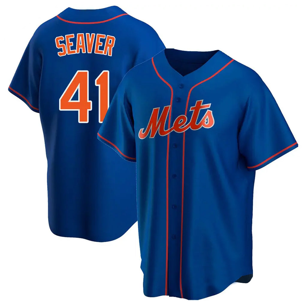 CBdoa NY.Mets #41 Tom Seaver Player Royal Home Game Stitched Jerseys