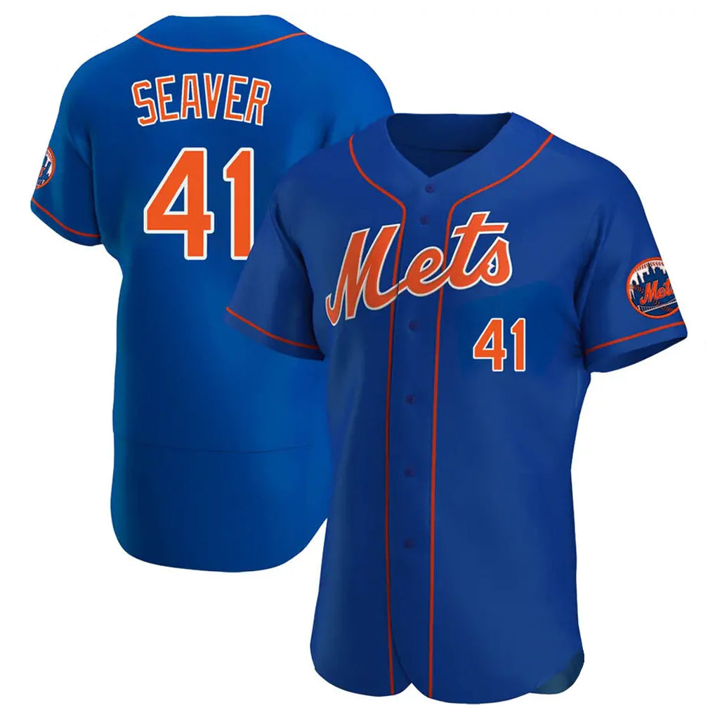CBdoa NY.Mets #41 Tom Seaver Player Royal Limited Elite Home Stitched Jerseys