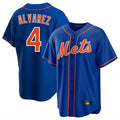 CBdoa NY.Mets #4 Francisco Alvarez Player Royal Home Game Stitched Jerseys