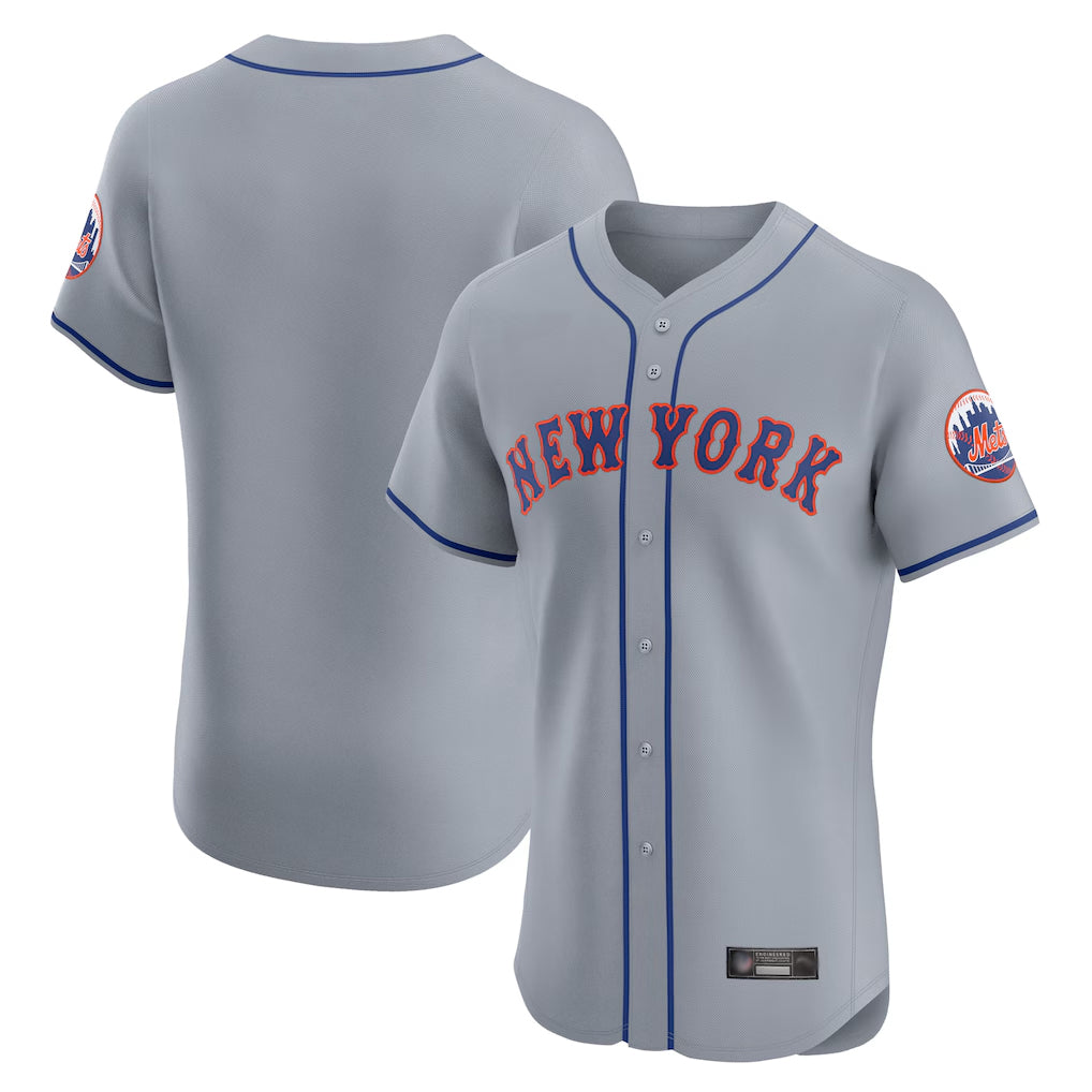 CBdoa NY.Mets Blank Player Gray Road Limited Elite Home Stitched Jerseys