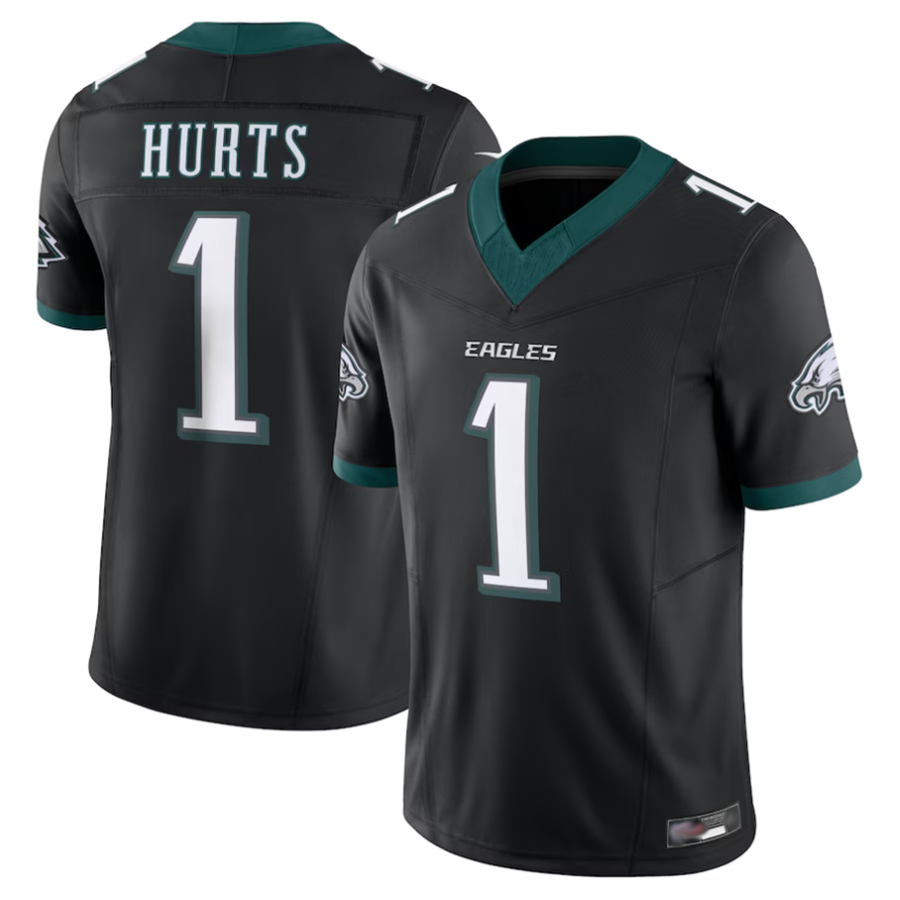 CBdoa P.Eagles #1 Jalen Hurts Player Black Vapor F.U.S.E. Limited Stitched Jerseys