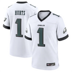 CBdoa P.Eagles #1 Jalen Hurts Player White Game Stitched Jerseys