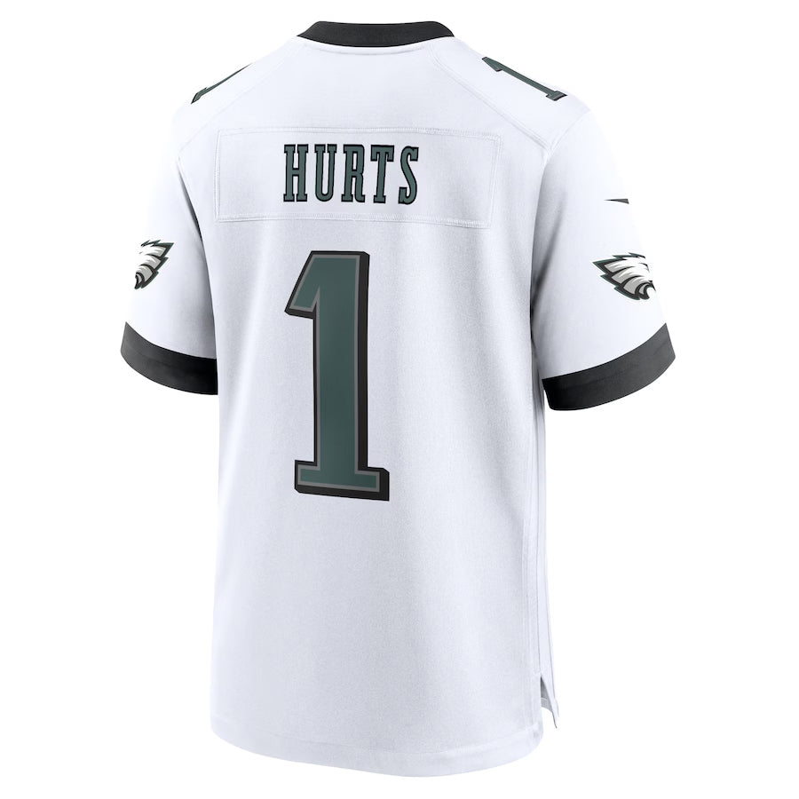 CBdoa P.Eagles #1 Jalen Hurts Player White Home Game Stitched Jerseys