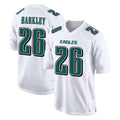 CBdoa P.Eagles #26 Saquon Barkley Player White Tundra Fashion Home Game Stitched Jerseys