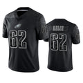 CBdoa P.Eagles #62 Jason Kelce Player Black REFLECTIVE Limited Stitched Jerseys