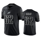 CBdoa P.Eagles #62 Jason Kelce Player Black REFLECTIVE Limited Stitched Jerseys