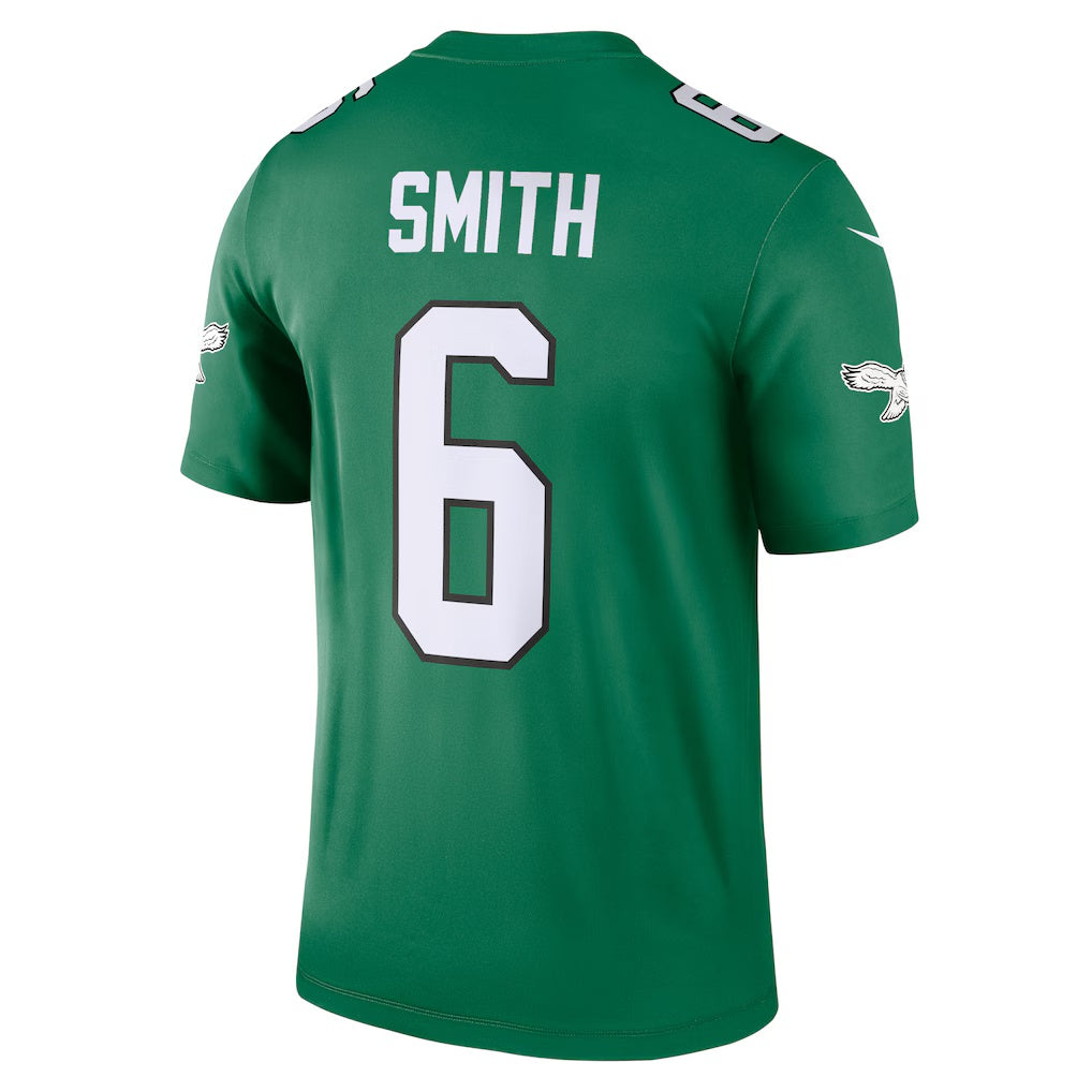 CBdoa P.Eagles #6 DeVonta Smith Kelly Green Legend Player Performance Top Stitched Jerseys