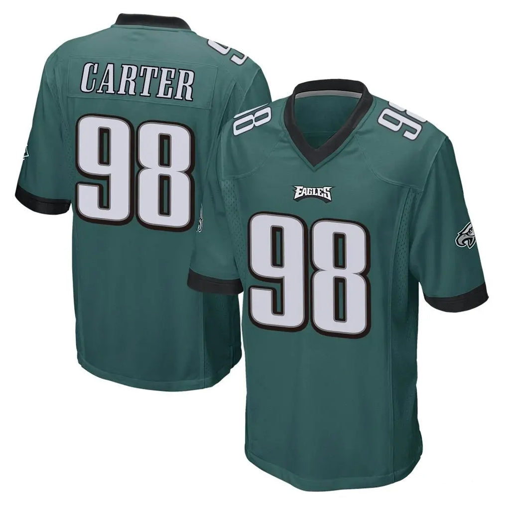 CBdoa P.Eagles #98 Jalen Carter Player Team Color Green Home Game Stitched Jerseys