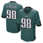 CBdoa P.Eagles #98 Jalen Carter Player Team Color Green Home Game Stitched Jerseys