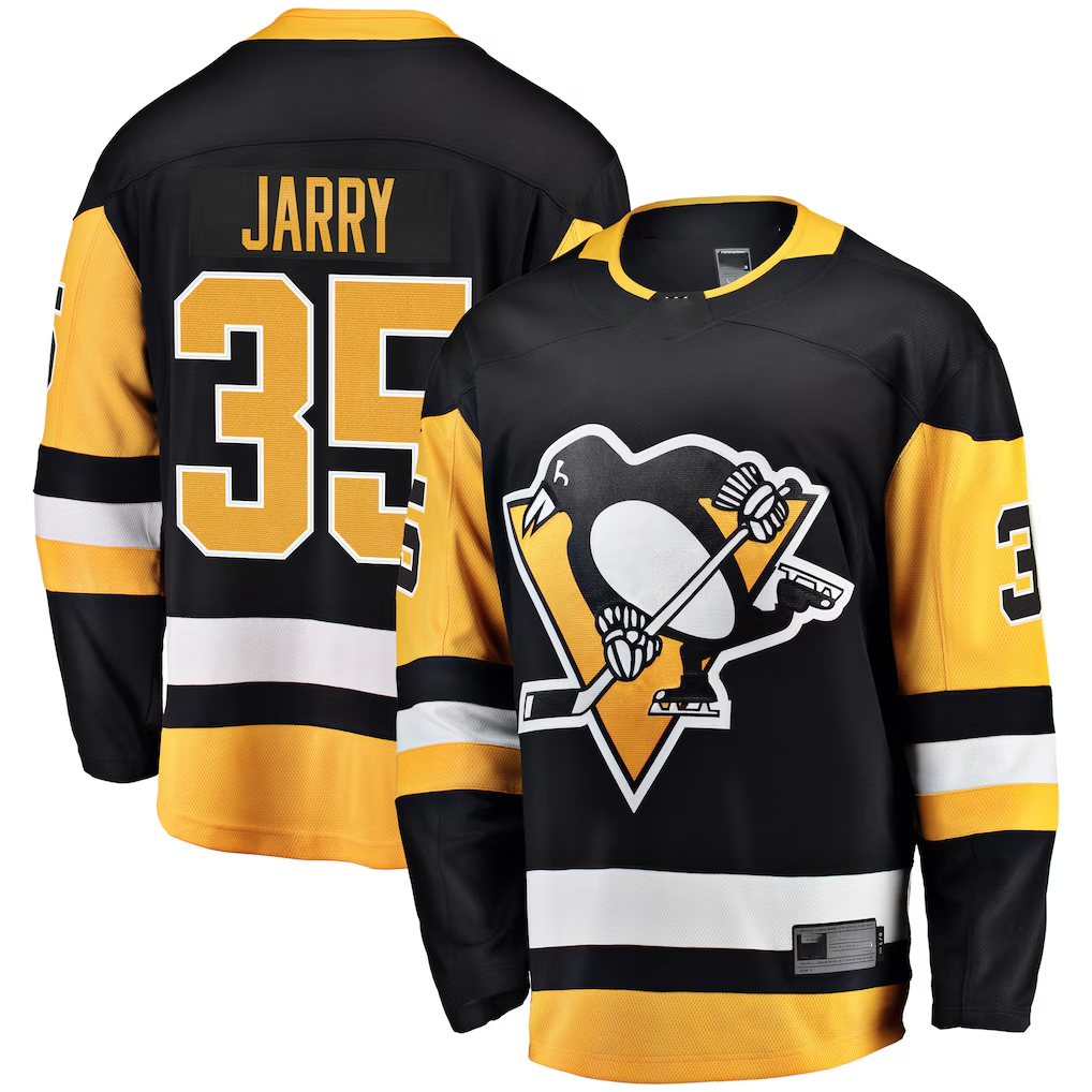 CBdoa P.Penguins #35 Tristan Jarry Black Home Breakaway Player Jerseys