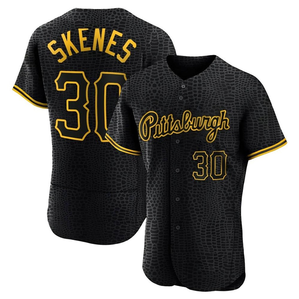 CBdoa P.Pirates #30 Paul Skenes Player Black Snake Skin City Home Limited Elite Stitched Jerseys