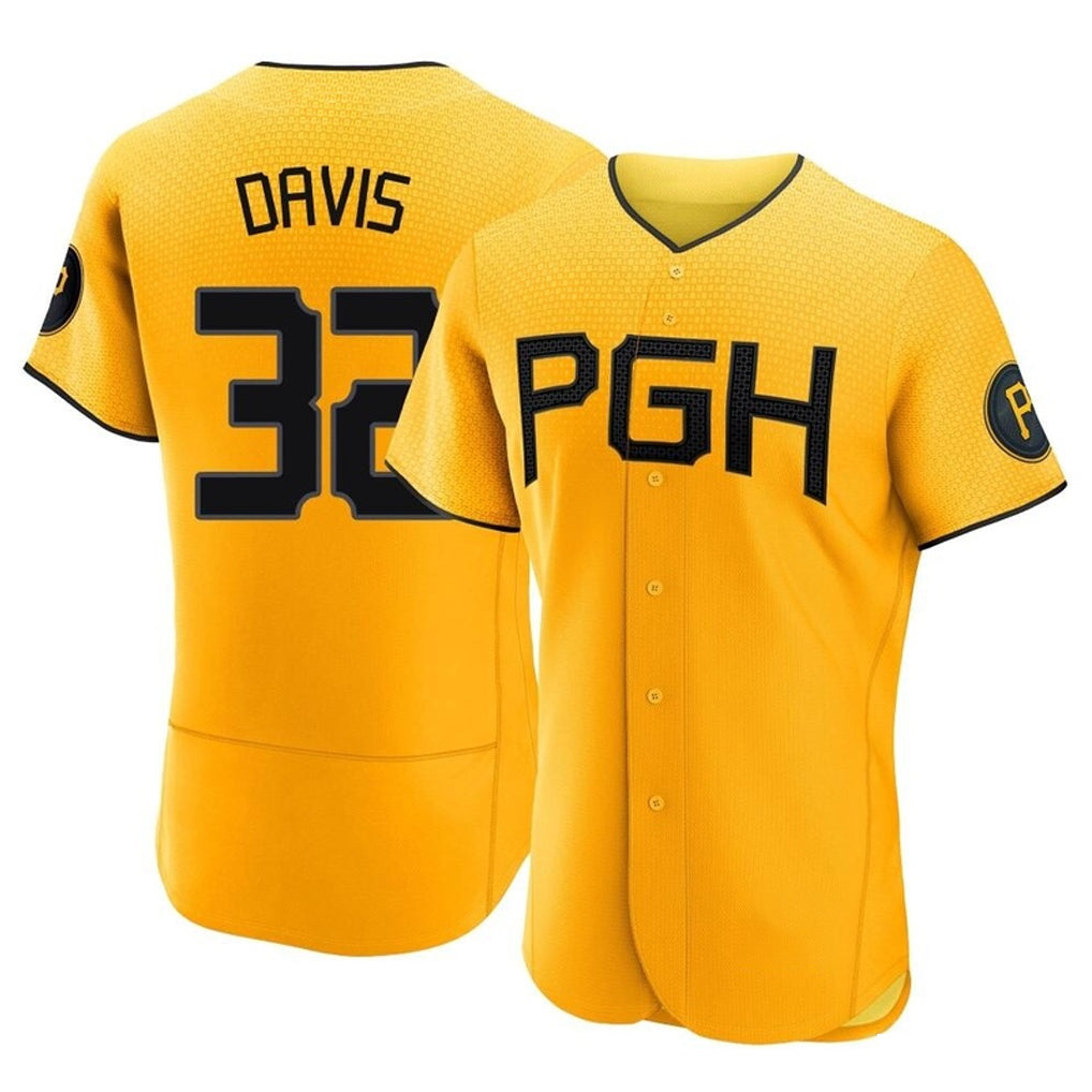 CBdoa P.Pirates #32 Henry Davis Player Gold City Connect Home Limited Elite Stitched Jerseys