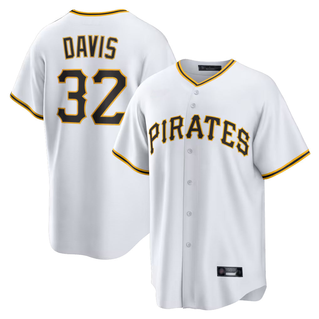 CBdoa P.Pirates #32 Henry Davis Player White Home Game Stitched Jerseys