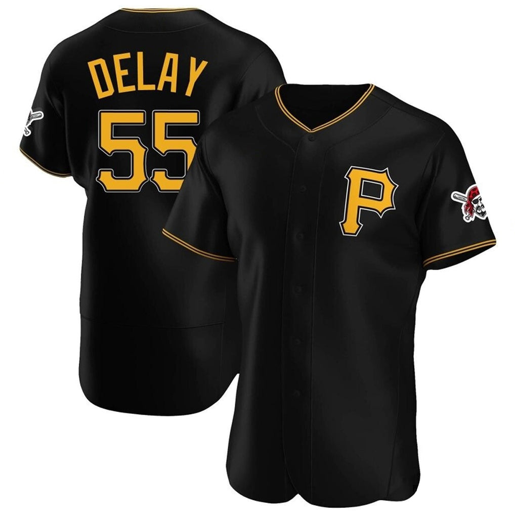CBdoa P.Pirates #55 Jason Delay Player Black Alternate 2025 Home Limited Elite Stitched Jerseys