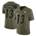 CBdoa P.Steelers #13 Rico Dowdle Player Olive 2025 Salute To Service Limited Home Game Stitched Jerseys