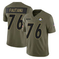CBdoa P.Steelers #76 Troy Fautanu Player Olive 2025 Salute To Service Limited Home Game Stitched Jerseys