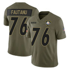CBdoa P.Steelers #76 Troy Fautanu Player Olive 2025 Salute To Service Limited Home Game Stitched Jerseys