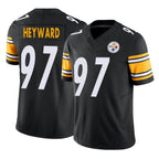 CBdoa P.Steelers #97 Cameron Heyward Player Black Limited Vapor F.U.S.E. Home Game Stitched Jerseys
