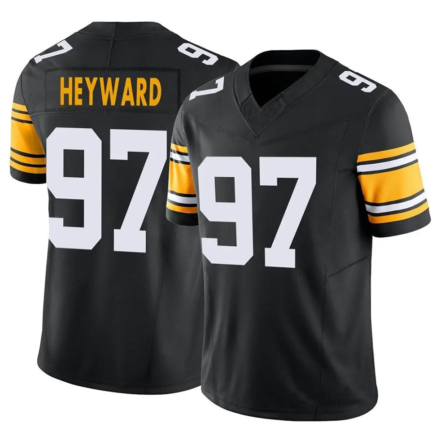 CBdoa P.Steelers #97 Cameron Heyward Player Black Vapor F.U.S.E. Limited Stitched Jerseys