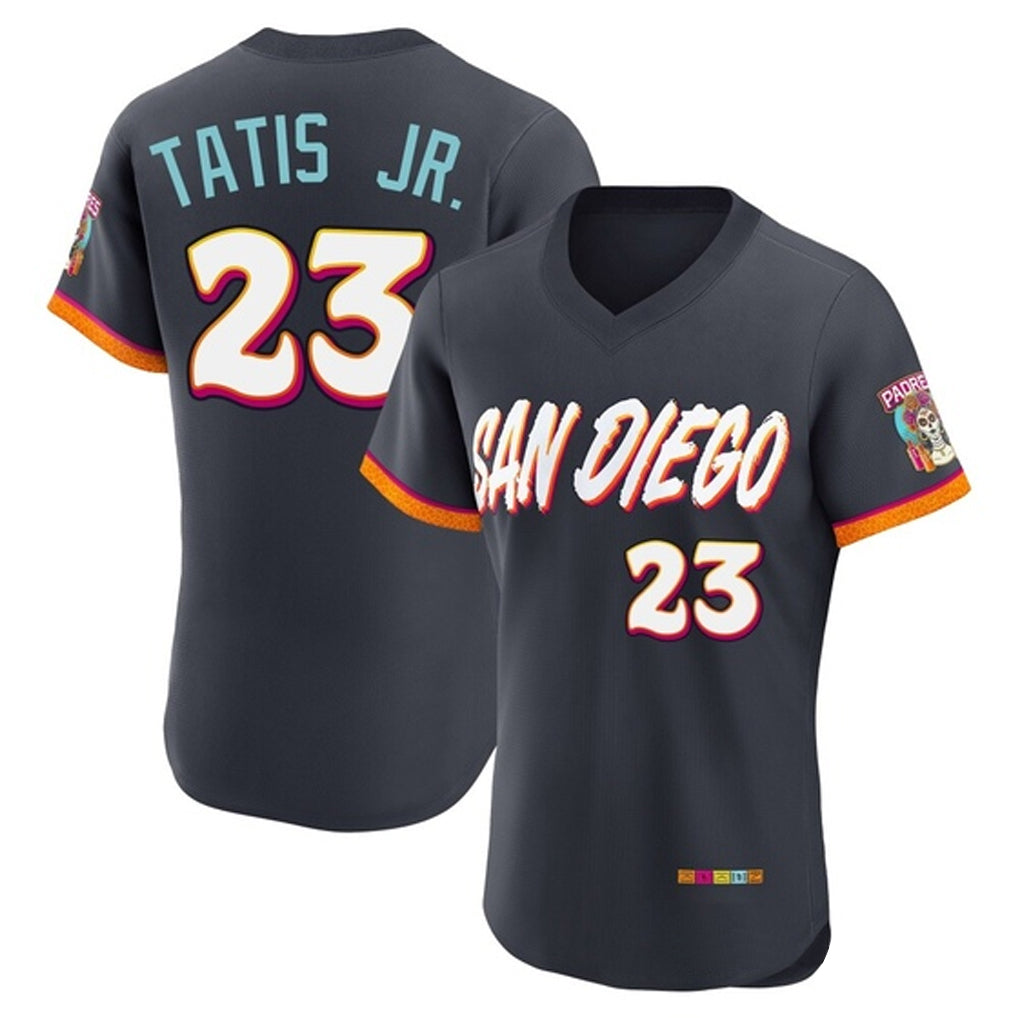 CBdoa S.Diego Padres #23 Fernando Tatis Jr Player Obsidian 2026 City Connect Home Elite T-shirt Stitched Jerseys