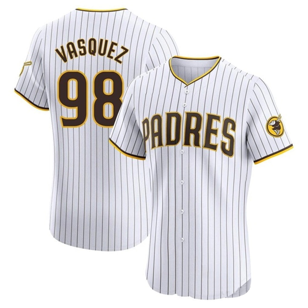 CBdoa S.Diego Padres #98 Randy Vasquez Player White Home Limited Elite Stitched Jerseys