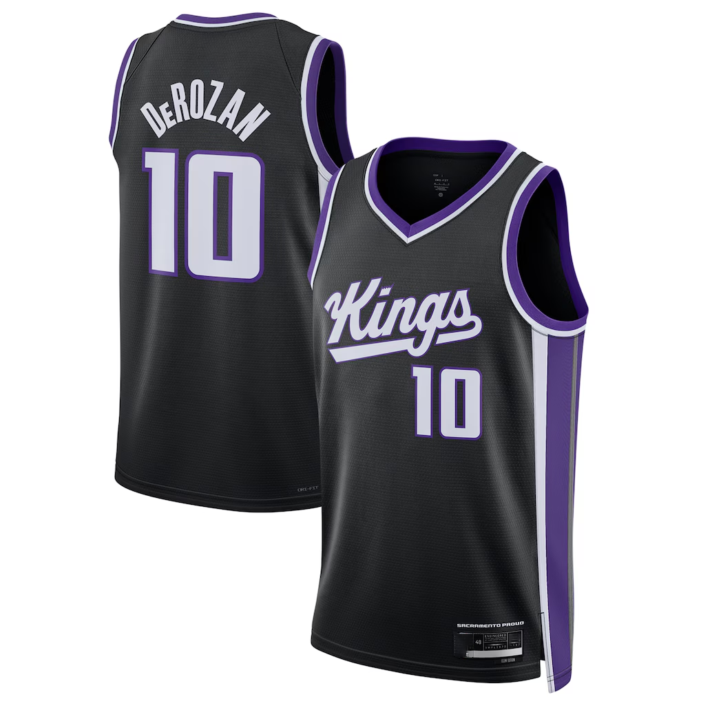 CBdoa S.Kings #10 DeMar DeRozan Black Swingman Player Jerseys - Icon Edition