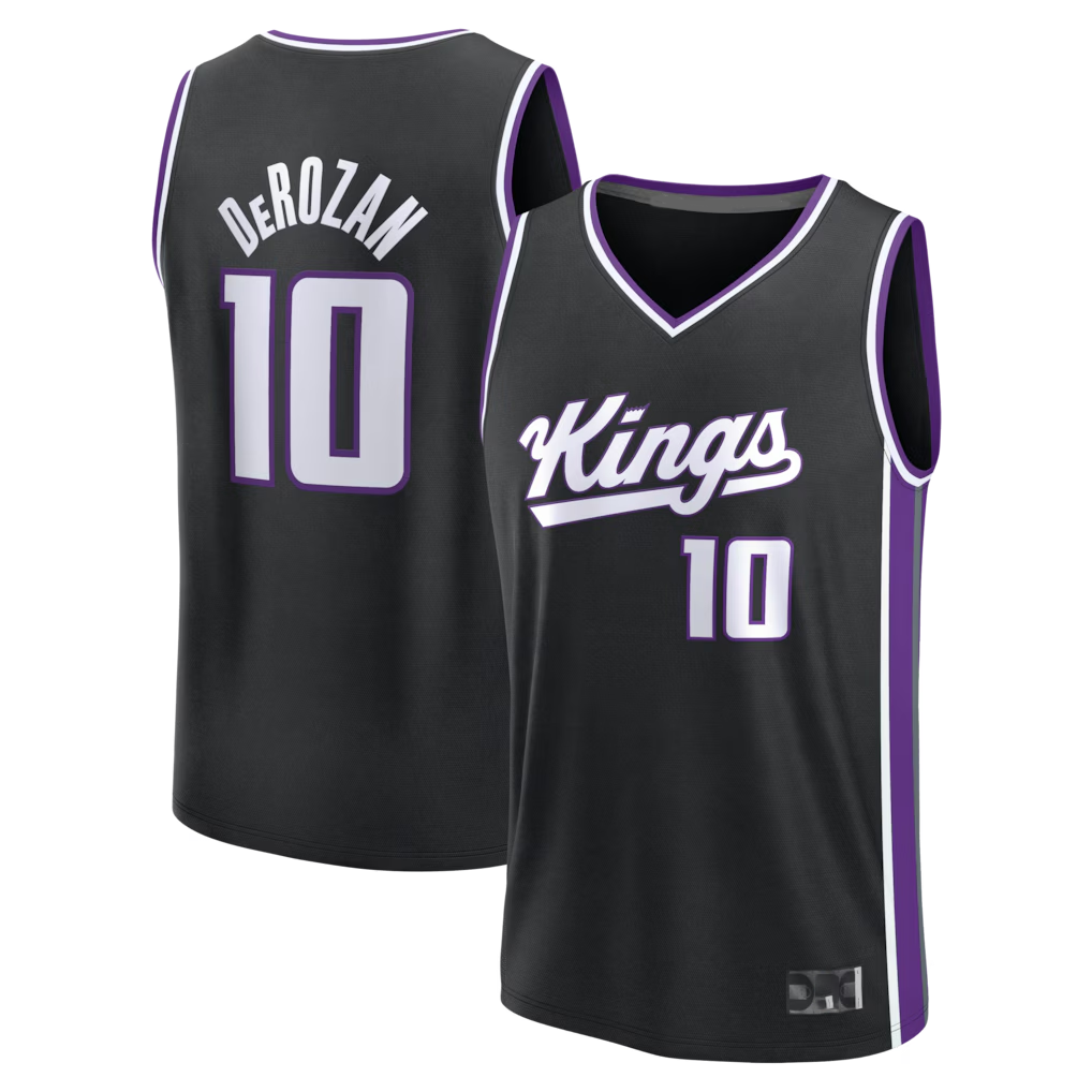 CBdoa S.Kings #10 DeMar DeRozan Fanatics Black Fast Break Replica Player Jerseys - Icon Edition