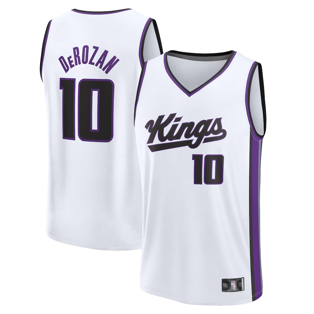 CBdoa S.Kings #10 DeMar DeRozan Fanatics White Fast Break Replica Player Jerseys - Association Edition