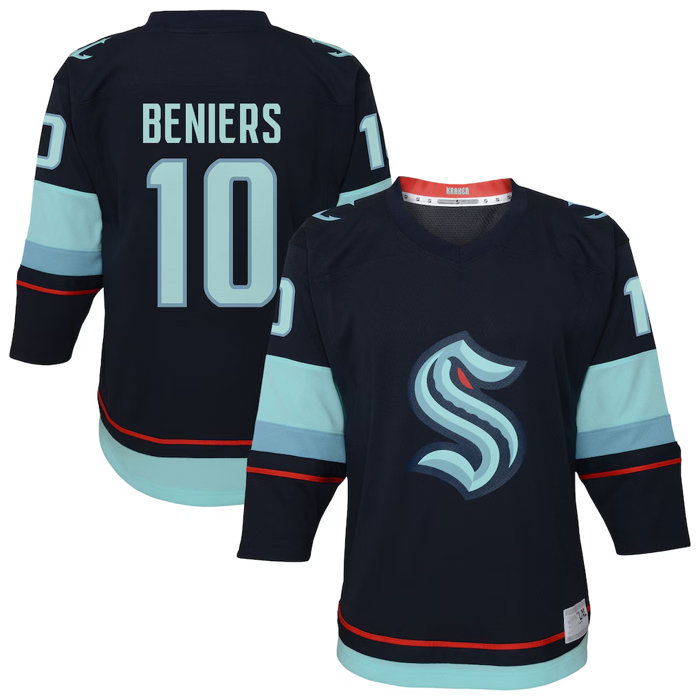 CBdoa S.Kraken #10 Matty Beniers Navy Alternate Replica Player Jerseys