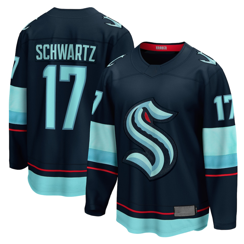 CBdoa S.Kraken #17 Jaden Schwartz Navy Home Breakaway Player Jerseys
