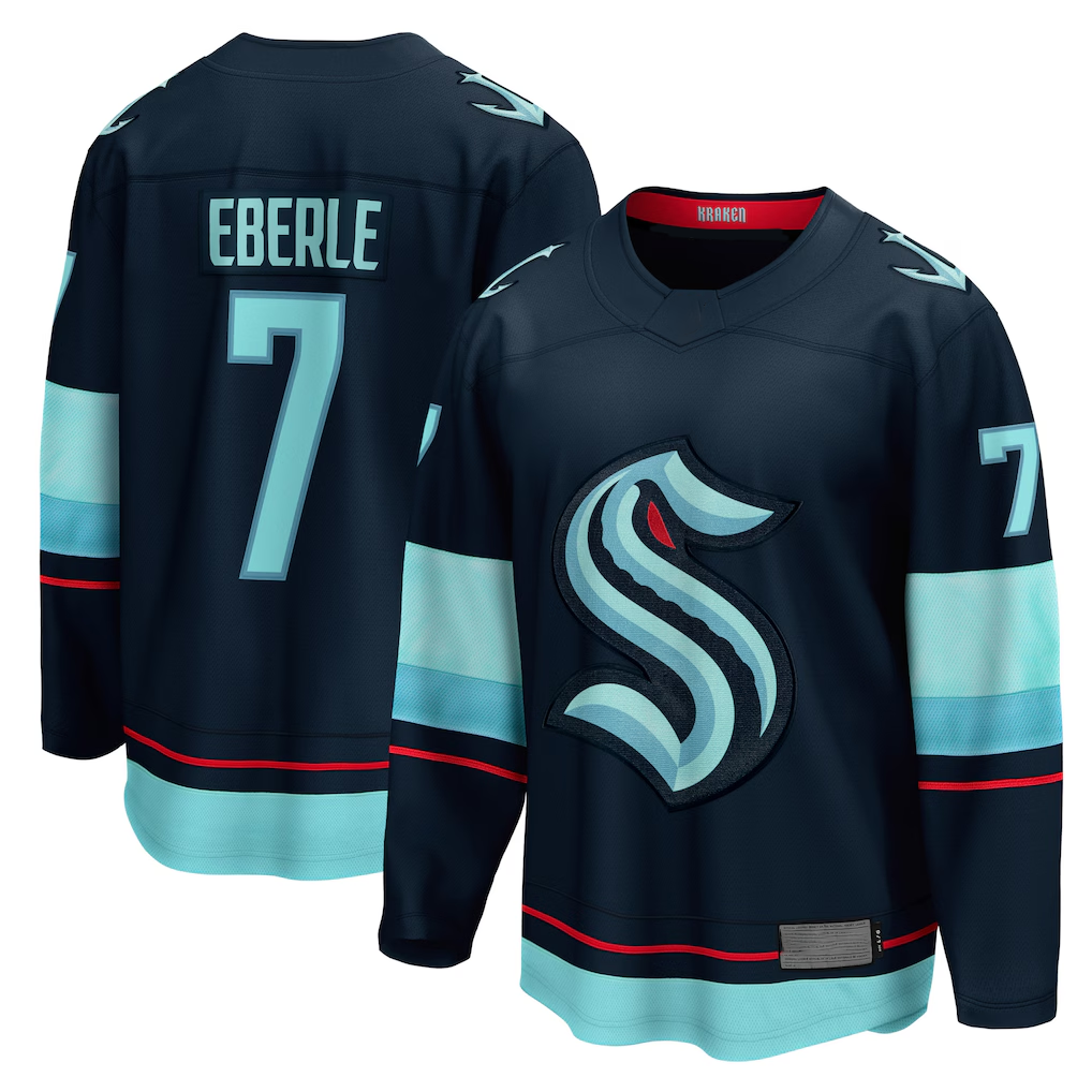 CBdoa S.Kraken #7 Jordan Eberle Navy Home Breakaway Player Jerseys